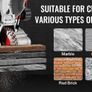 Wall Chaser, 34 mm Cutting Depth Wall Cutting Machine 2500W Wall Groove Cutting Machine 38 mm Cutting Width Wall Slotting Machine With 5 Saw Blades 115 mm Diameter 6300r/Min with Infrared Ray Image 9