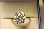 18ct Vermeil 5.5 carat Moissanite Solitaire Ring