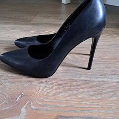 Leather high heels