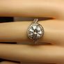 2.5 carat Moissanite Solitaire Ring with Accents Image 2