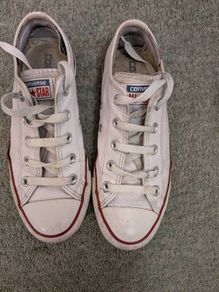 Converse All Star White Leather Low Top Trainers. Size EU 36.5