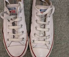 Converse All Star White Leather Low Top Trainers. Size EU 36.5