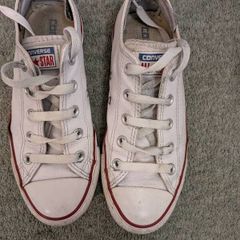 Converse All Star White Leather Low Top Trainers. Size EU 36.5