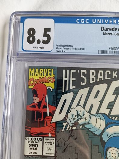 Daredevil Bullseye Issue 290 CBCS / CGC 8.5 Certified Graded Comic Framed  DC Marvel