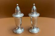 Antique pair of Sterling silver Salt &amp; Pepper shakers