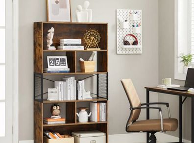 New 5 Tier Industrial Style Bookcase - FREE P&P