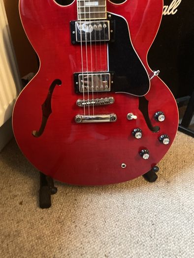 Epiphone 335 figured sixties cherry block inlay