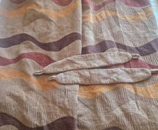 Heavy thick fully lined curtains with 2 tie backs