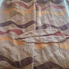Heavy thick fully lined curtains with 2 tie backs