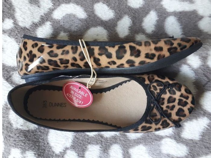 Tiger Printed Flat Pumps  Size 5