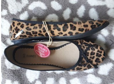 Tiger Printed Flat Pumps  Size 5