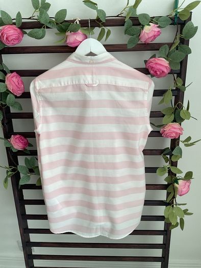 shirt bnwt Gap 100% cotton pink & white striped shirt size medium