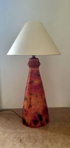 Vintage signed sycamore ash lamp