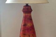 Vintage signed sycamore ash lamp