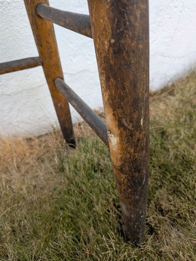 Vintage Rustic Wooden Bar Stool
