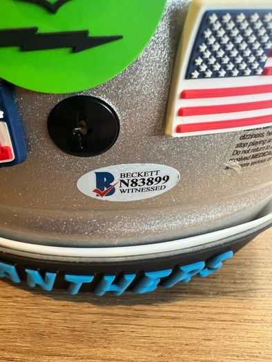 Christian McCaffery signed NFL Carolina Panthers Helmet