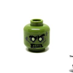 Lego Error Zombie Series 1 Head In Olive Green Color Error Prototype Test Print Colour Yellow Head Rare And Hard To Find