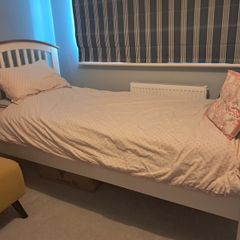 Wooden single bed frame