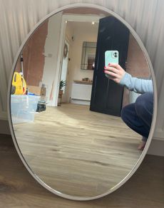Dunnes White Oval Mirror