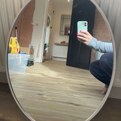 Dunnes White Oval Mirror