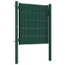 Fence Gate PVC and Steel 100x101 cm Green Image 2