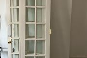 3-leaf folding glass panel door set