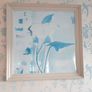 Pair of Large Framed Abstract Botanical Prints 82cm x 82cm Image 2