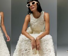 Size 6 Cream 3D Flower Occasion Midi/Maxi Dress from River Island
