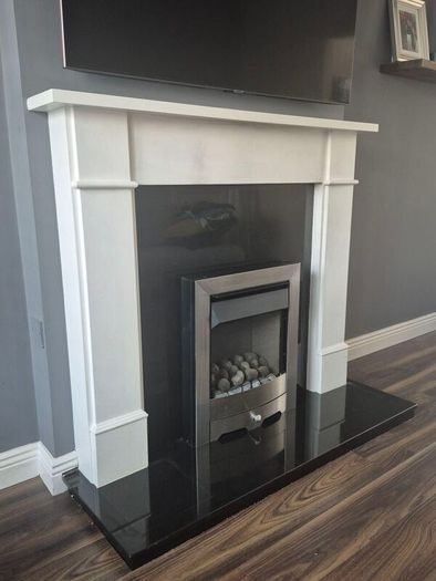 Granite fireplace with Gas fire