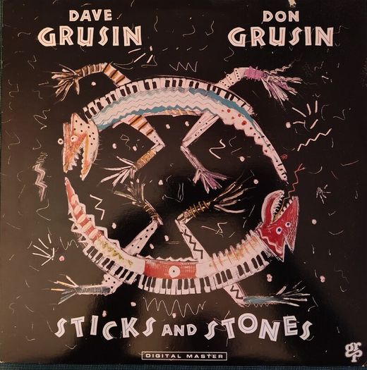 Dave Grusin, Don Grusin - Sticks And Stones Vinyl LP (1988) US 1st Pressing Jazz Fusion EX+