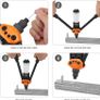 Rivet Gun 35cm Professional rivet gun set for Heavy Work - Excellent Lever Design and Adjustable Handle - Equipped with 5 Replaceable Nosepieces Image 10