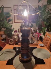 Large wooden American lamp - UL.