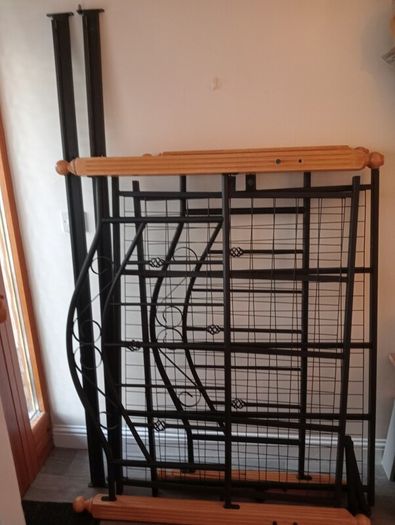 Double Black Metal Bed Frame