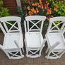 6 x IKEA  Wooden Dining Chairs - White Image 6