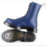 Blue boots vegetarian vegan steel toe size 10 Airseal Docs Doc Marten10-hole Image 2