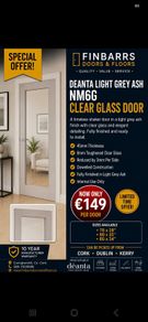 Deanta Light Grey Ash Clear Glass