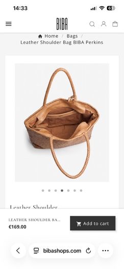 Leather bag by Biba
