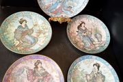 Royal Doulton Japanese Maiden Collection of 5 Decorative Plates
