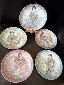 Royal Doulton Japanese Maiden Collection of 5 Decorative Plates