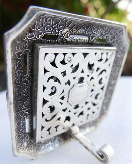 Brighton Tango Square Silver Plated Desk Clock
