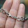 Vintage 925 Sterling Silver Open Heart Clasp Link Chain Bracelet 8,4" Image 8