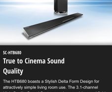 panasonic soundbar & subwoofer