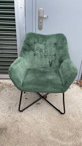 green arm chair