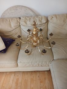 Brass chandelier