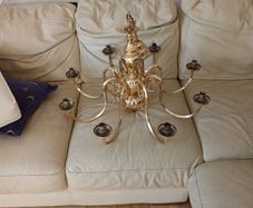 Brass chandelier