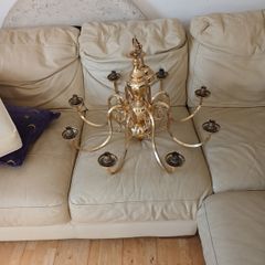 Brass chandelier