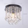 Mini Style 1-light Flush Mount Crystal Chandelier (FREE POSTAGE) Image 2