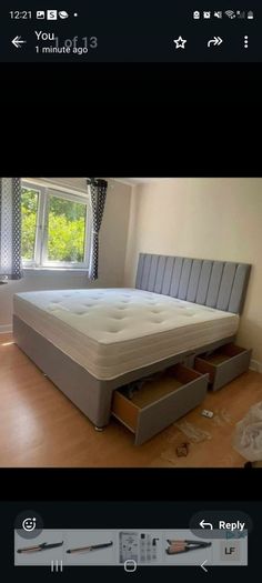 New Stylish Double 4ft, 4ft6, King 5ft And 6ft Superking Sizes Divan Beds Instock. Drawers And Optional Tufted Mattresses Available. Free Delivery