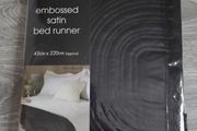 Embossed Satin Bed Runner