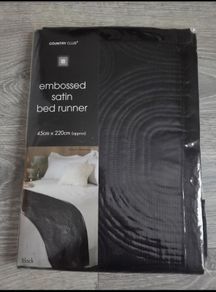 Embossed Satin Bed Runner
